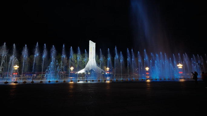布达拉宫广场音乐喷泉