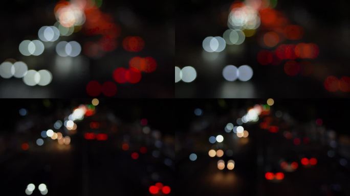 4K城市夜景光斑实拍视频