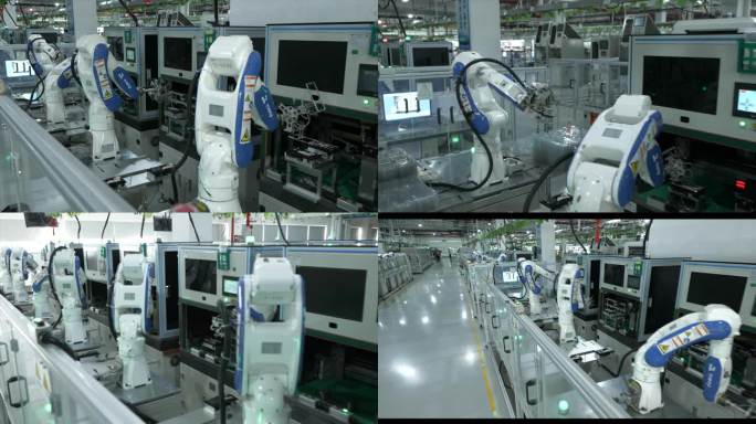 机械手臂工业机器人工作自动化手机生产线