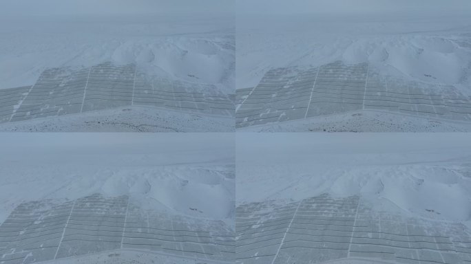 库姆塔格沙漠雪景