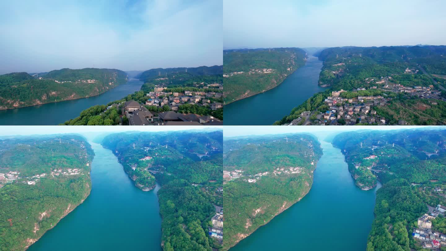 4K长江三峡西陵峡自然风光航拍视频