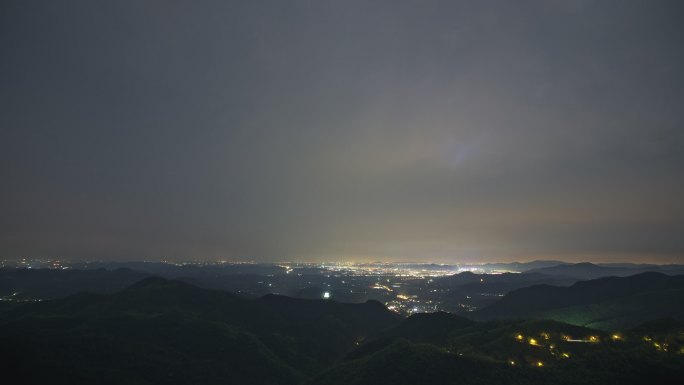 德清莫干山天空雷暴云闪电夜景延时摄影