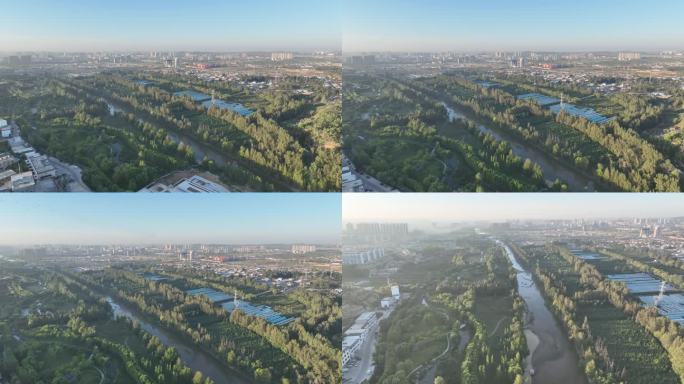 榆林红石峡景区榆溪河大景远景4K航拍