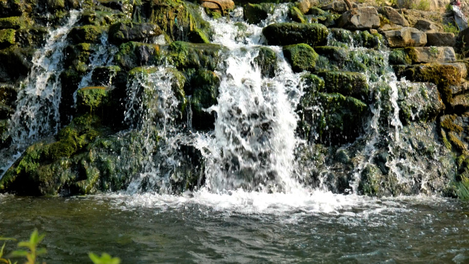 小溪小瀑布慢镜头