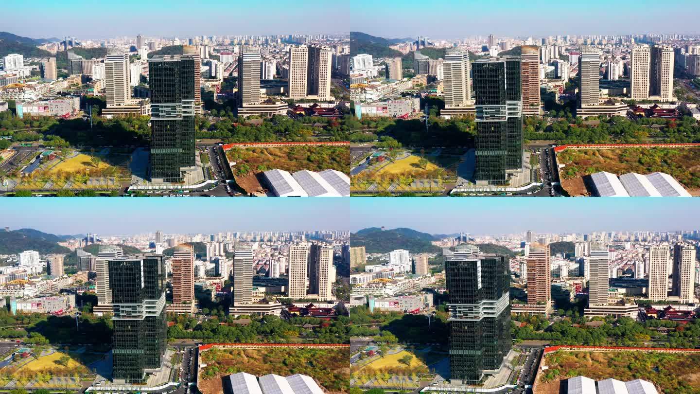 台州市椒江区，和合公园以及周边建筑风格
