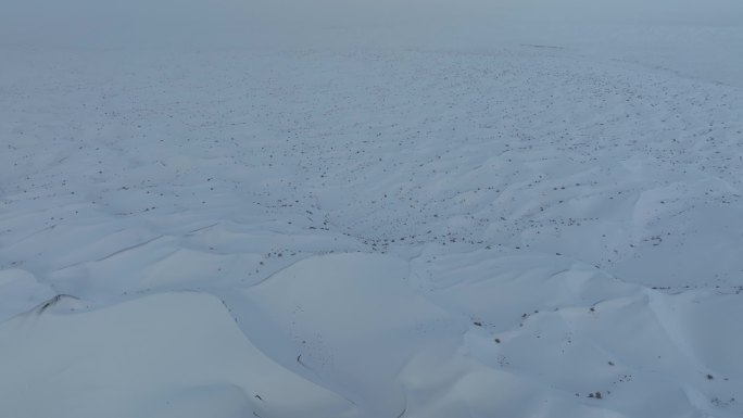 库姆塔格沙漠雪景