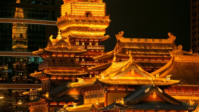 上海静安寺商圈夜景