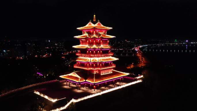 夜晚的吉安望阁