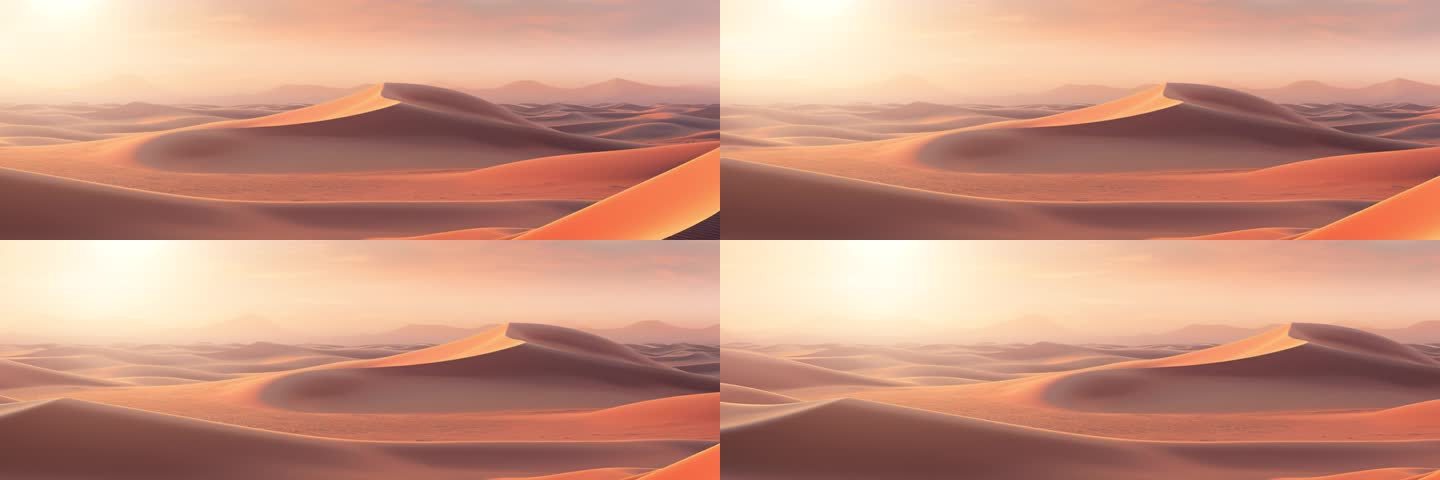 唯美沙漠沙丘自然风光背景超宽屏