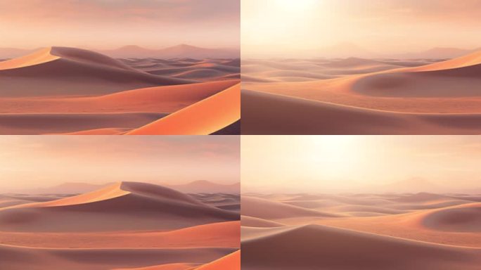 唯美沙漠沙丘自然风光背景超宽屏