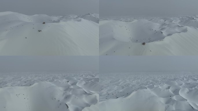 库姆塔格沙漠雪景