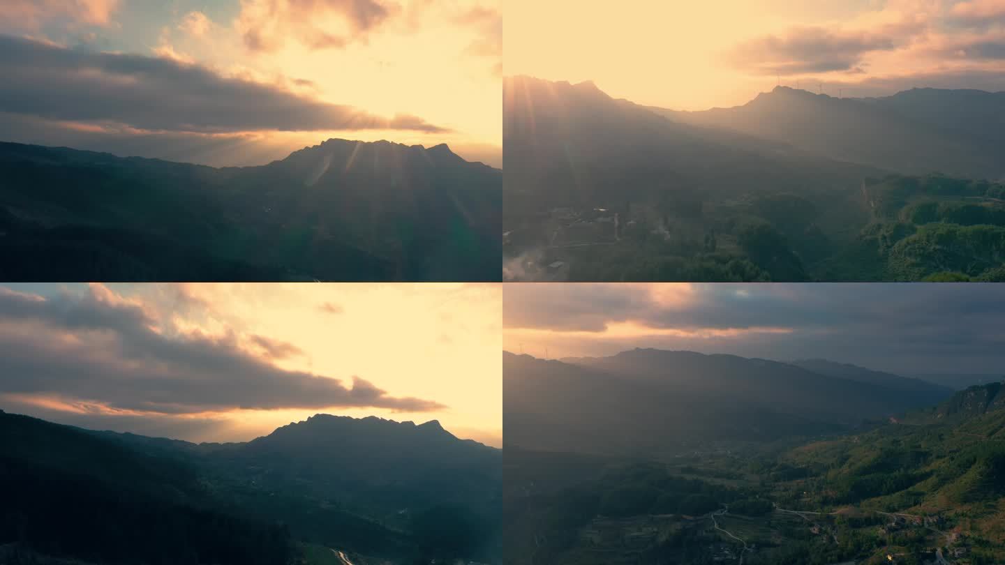 山脉风光自然环保山区清晨光影