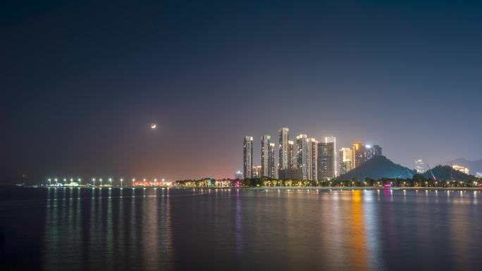 深圳湾半岛城邦夜景海景延时