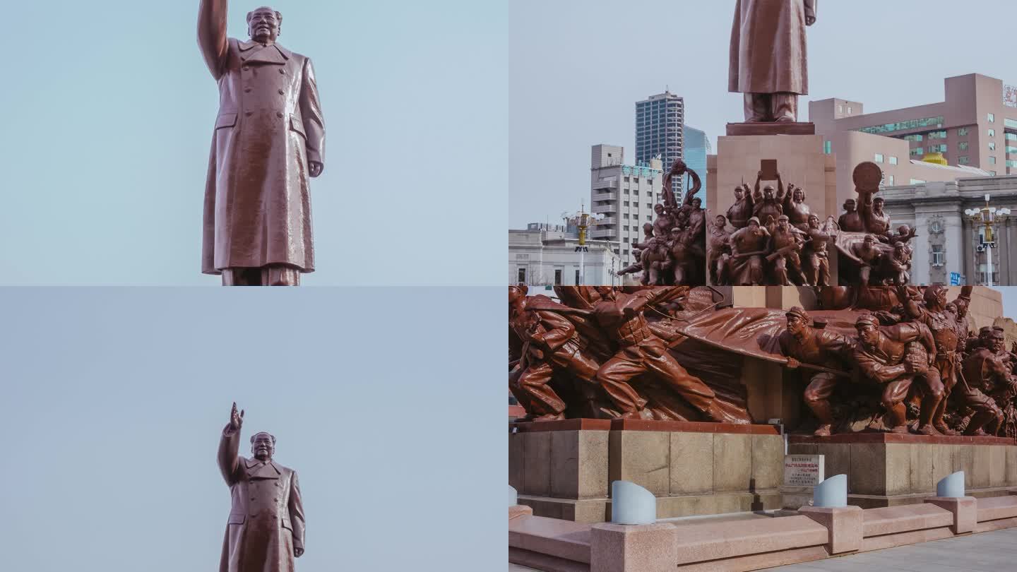 毛主席像沈阳中山广场雕像群