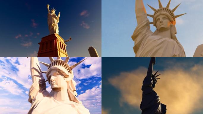 自由女神像雕塑-民主自由宣传视频