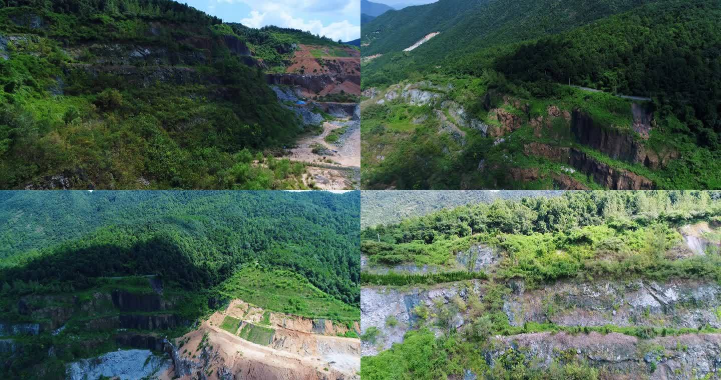 矿产资源 矿山开采 山脉 绿树成荫