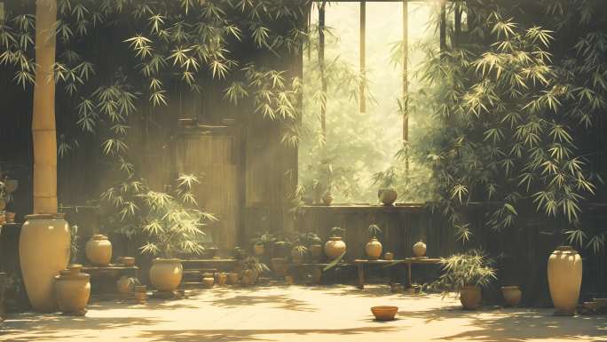 中国风古代室内环境背景2