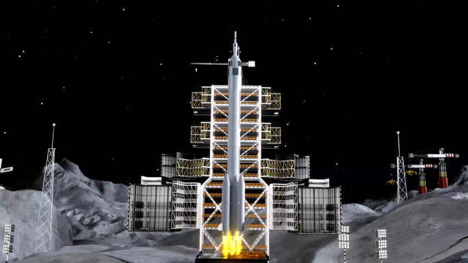 宇宙国际空间站登月火箭发射