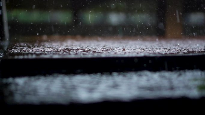 下大雨空镜意象镜头雨天雨水暴雨