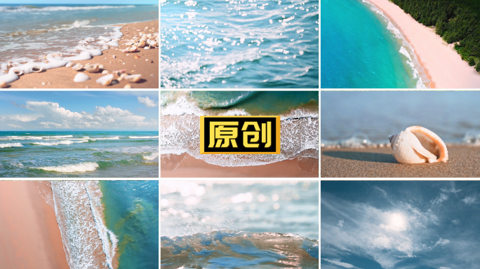 沙滩海浪海边浪花