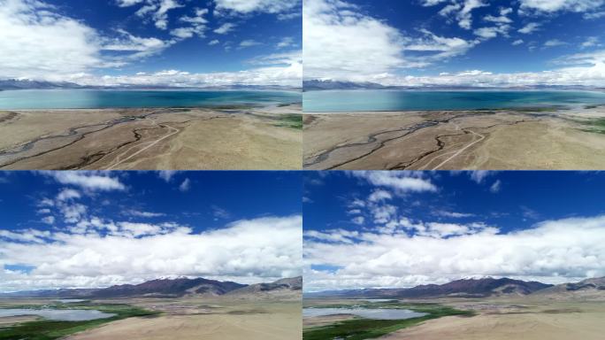 西藏湖泊 蓝天 雪山