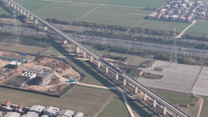 中国速度中国交通中国铁路运输火车铁路航拍