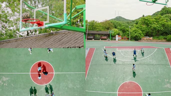 4K高清调色素材打篮球篮球训练体育运动