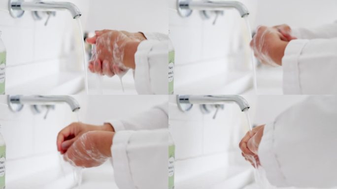 人、水和洗手的卫生，清洁或在家中浴室的细菌和细菌的清除。人在消毒，肥皂或冲洗水龙头下清洁，清洗或护肤