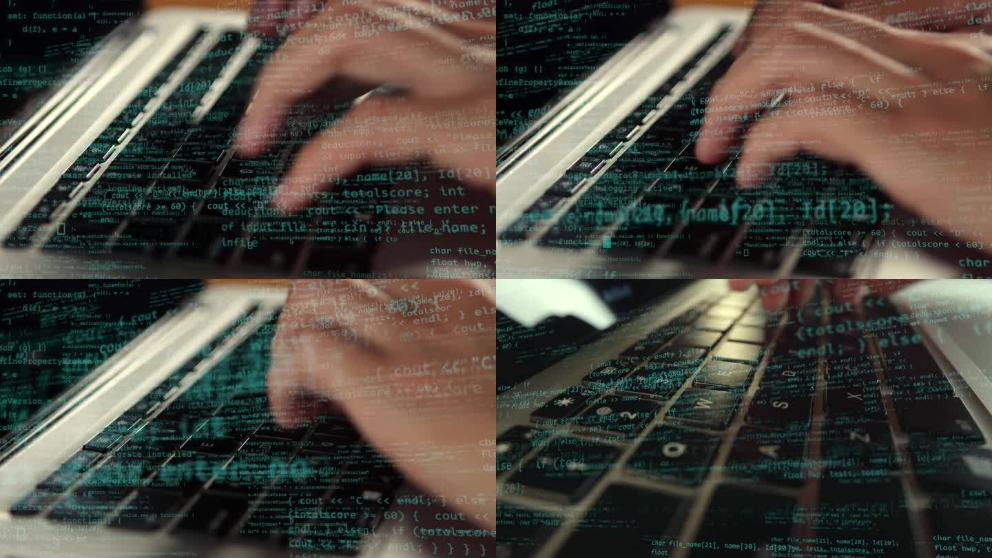 计算机编程编码和软件开发程序员加班黑客