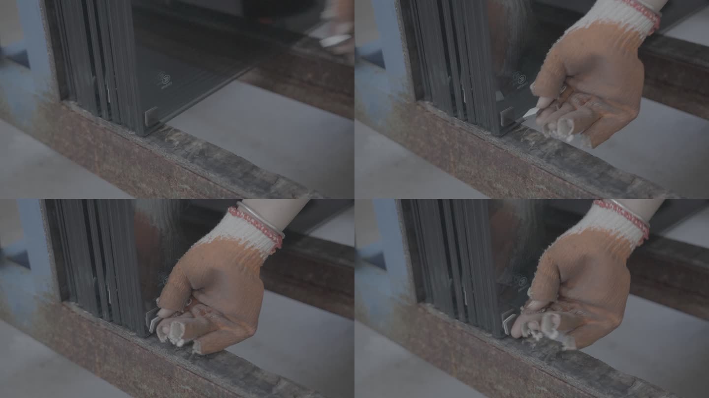 工厂生产 玻璃加工 工人 生产线 钢化