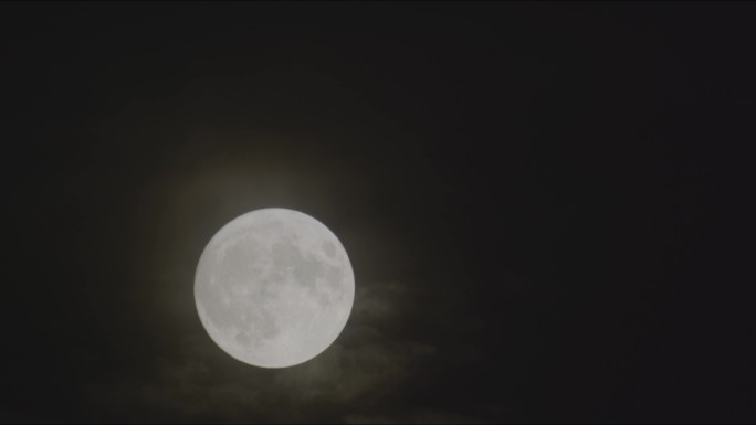 实拍满月月亮升起4K延时视频月球中秋