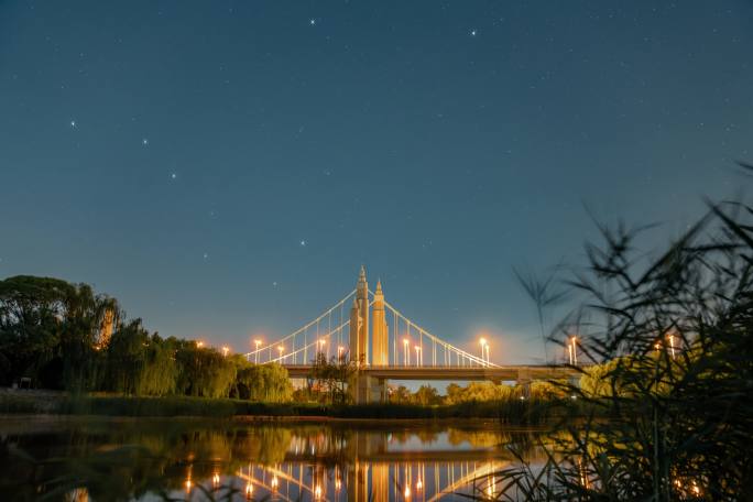 4K50P-北京昌平南环大桥星空夜景延时