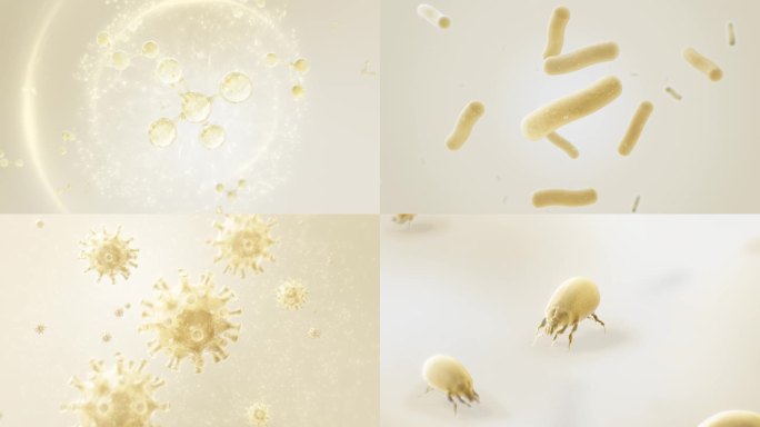 4k白金色美妆化妆品毛发螨虫细胞精华能量