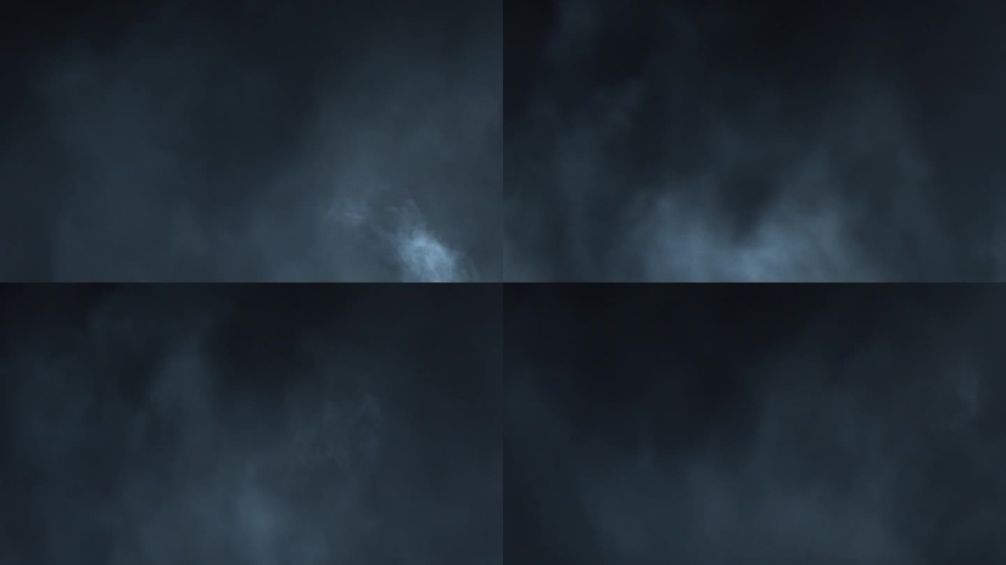 摘要VFX雷云元素。烟雾在慢动作黑色烟雾和雾的效果。云室。电影般的慢动作氛围。分层视觉特效雷电频闪光