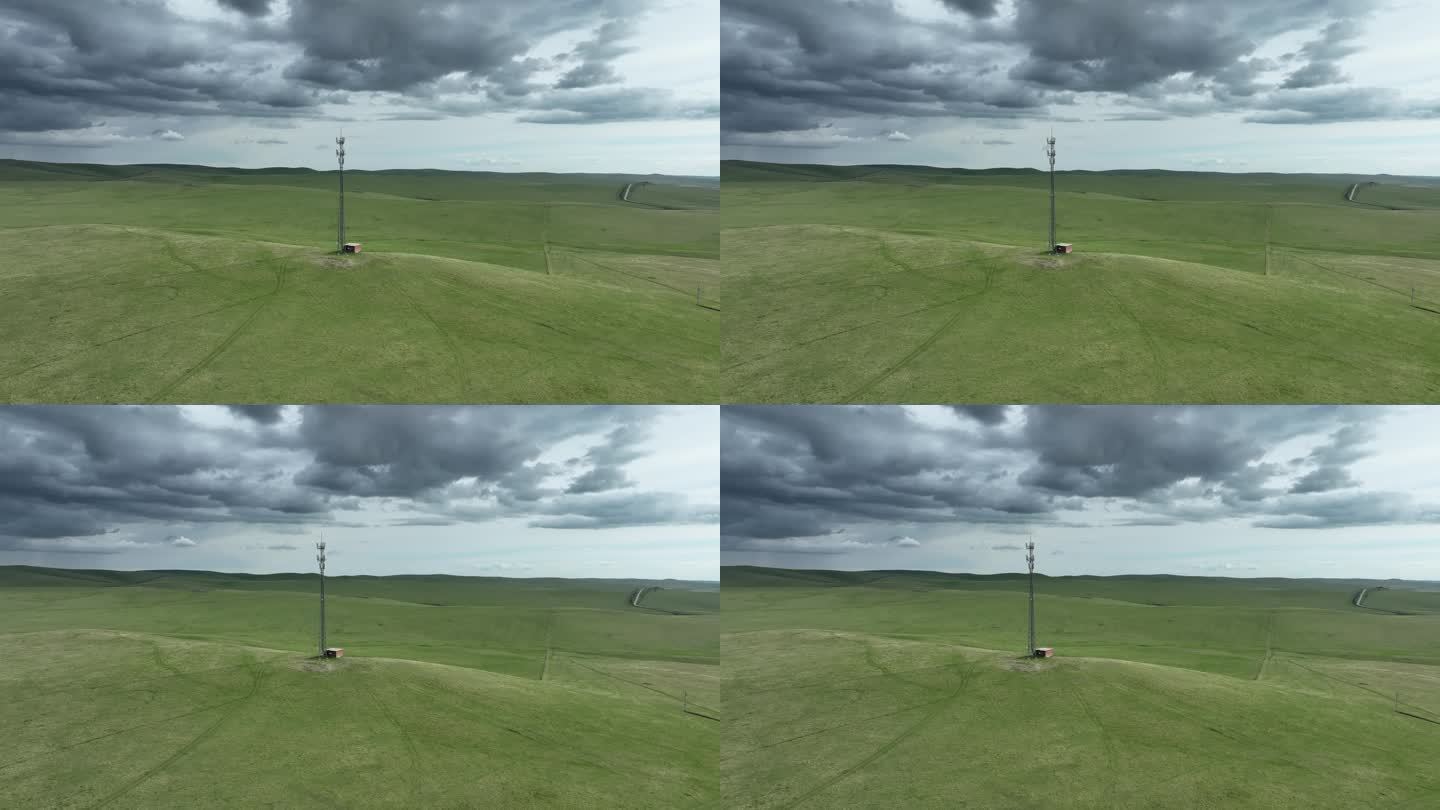 草原上的电讯信号塔铁塔