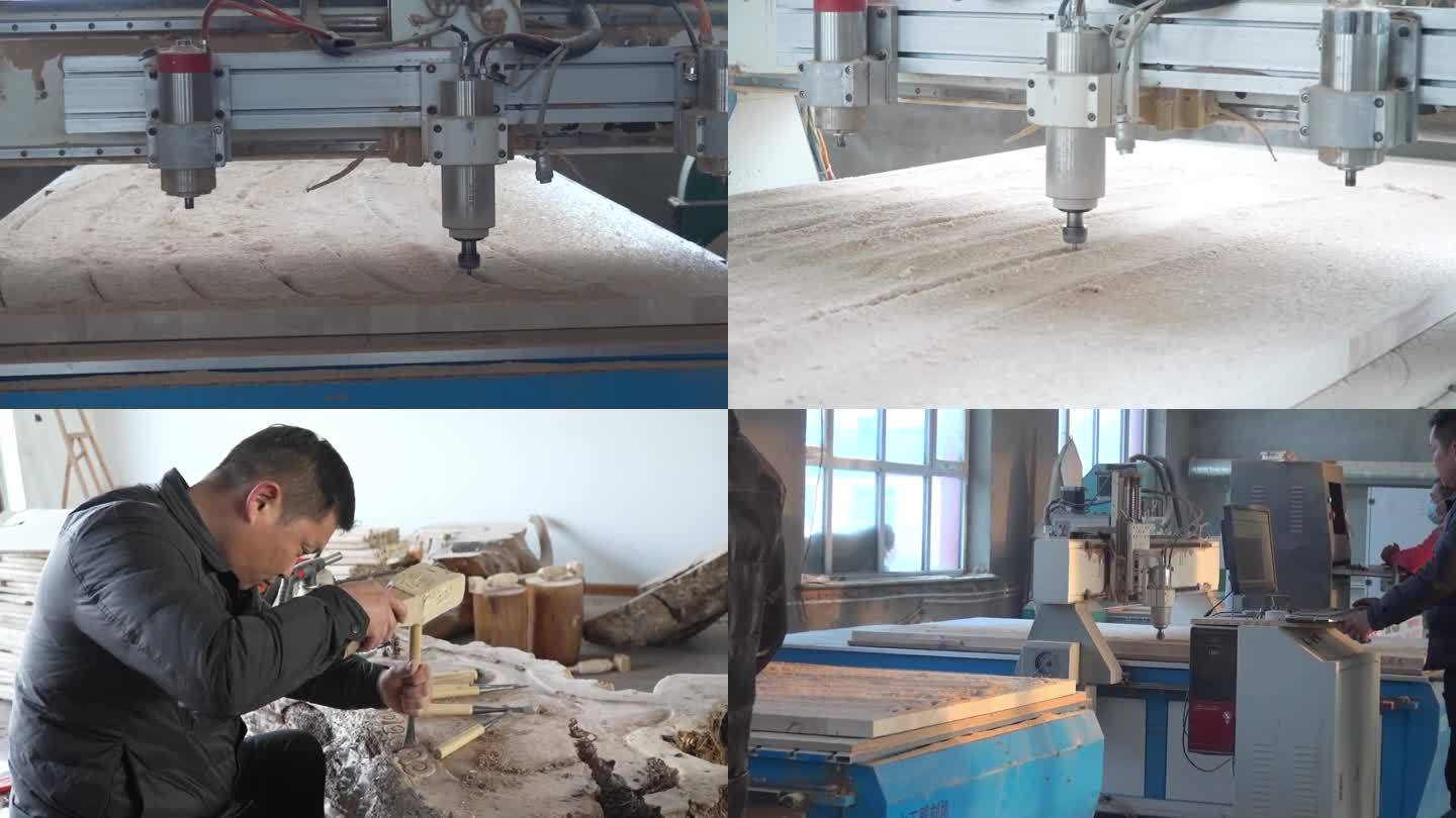雕刻 木雕 工厂 木匠 生活 干活 劳动