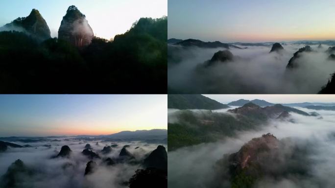 旅游宣传山间云雾实拍视频