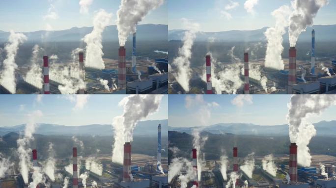 工业烟雾生态能源工厂有毒烟雾脏管道自然