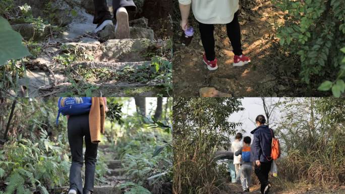 小学生户外活动登山