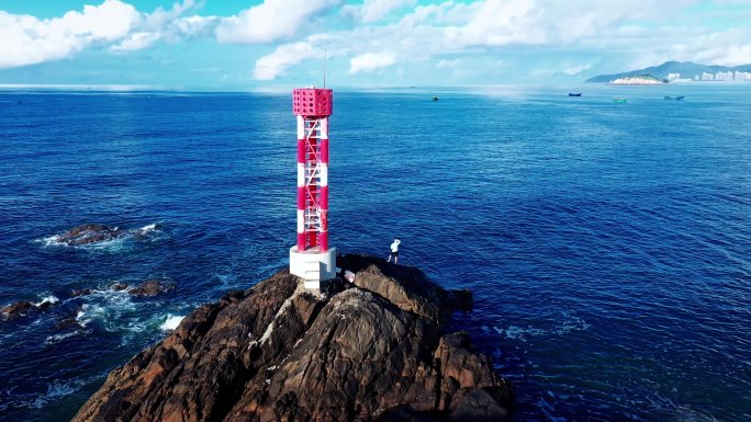 广东阳江海陵岛美丽海岸线航拍