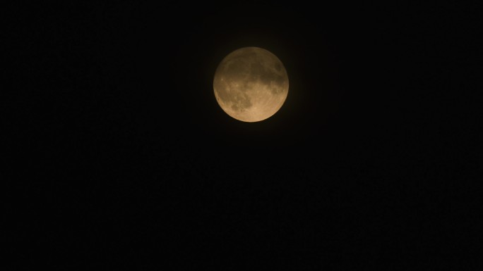 实拍满月月亮升起超高清4K延时视频月球