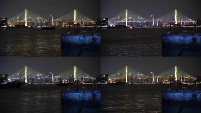 【4K】上海南浦大桥长焦夜景延时