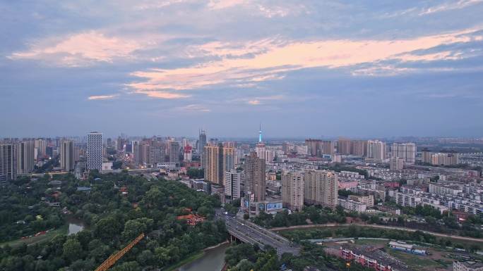 河南洛阳涧西区城市建筑航拍