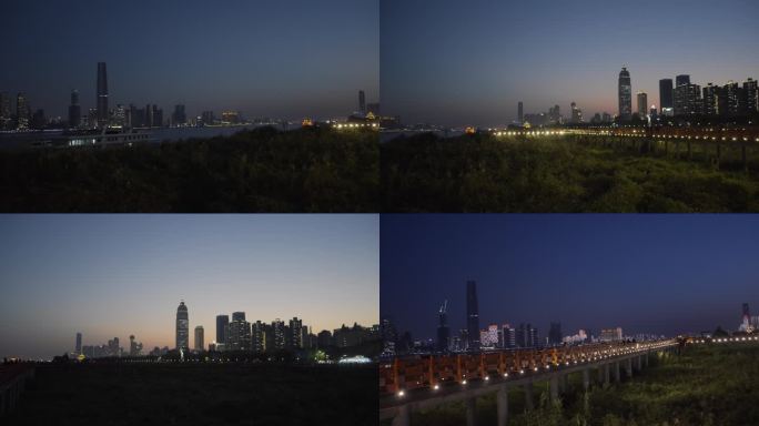 武汉江滩夜景4K