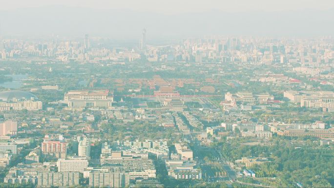 历史资料—雾霾北京天安门中轴线