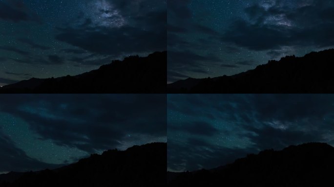银河系和云在南天空上的惠特尼山Sierra内华达山脉美国加利福尼亚州