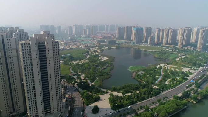 济南 云锦湖 公园 60P 航拍 湿地
