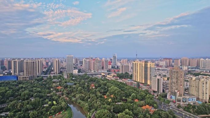 河南洛阳涧西区城市建筑航拍