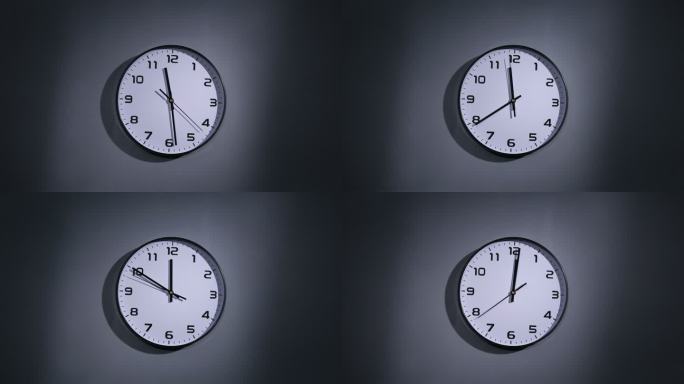 时钟指针转动延时钟表光影时间变换时光流逝