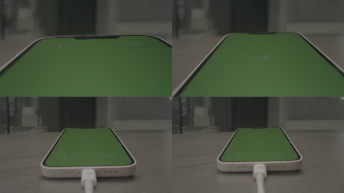 特写绿屏手机  绿屏苹果手机